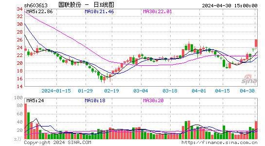 国联股份2023-03-28日K线图