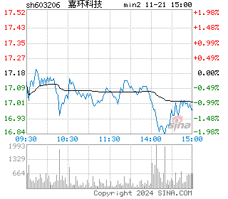 嘉环科技分时图