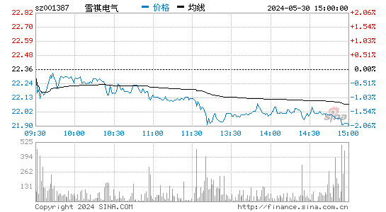 雪祺电气[001387]股票行情走势图