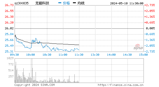 龙磁科技[300835]股票行情走势图