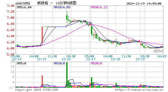 威派格[603956]今日股票行情_个股行情_k线图走势
