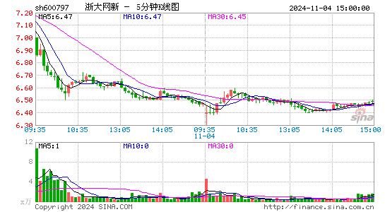浙大网新[600797]今日股票行情_个股行情_k线图走势