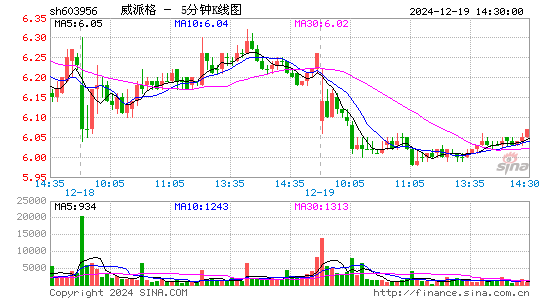 威派格[603956]今日股票行情_个股行情_k线图走势