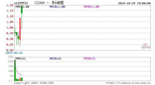ZZ2000月K线图