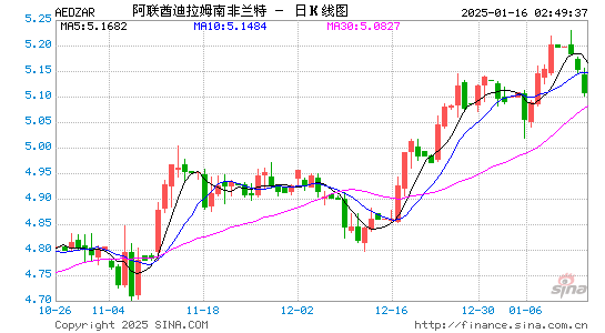 阿联酋币对南币汇率走势图