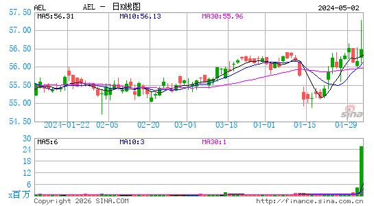 美国股票投资寿险控股公司日K线图