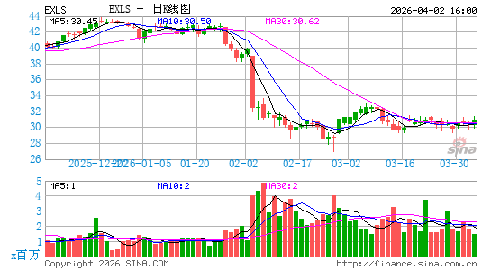 伊克赛尔服务控股日K线图