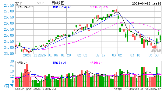 嘉信 国际股票 ETF日K线图