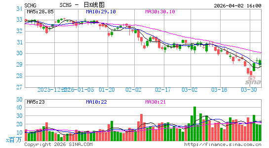 嘉信 美国大盘股成长 ETF日K线图