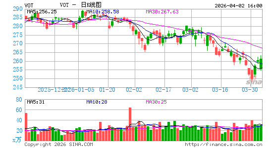 领航 中盘成长型 ETF日K线图