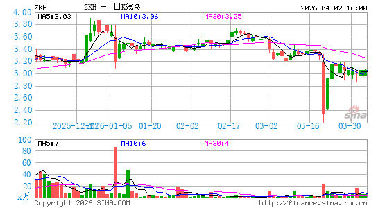 震坤行集团有限公司日K线图