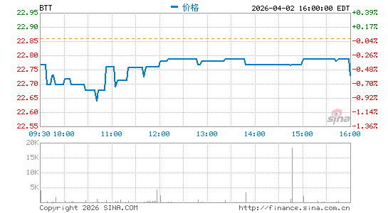 BlackRock Municipal 2030 Target Term Trust分时K线