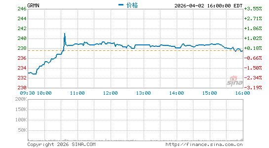 佳明公司分时K线