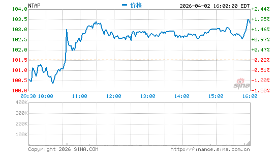 美国网存公司分时K线