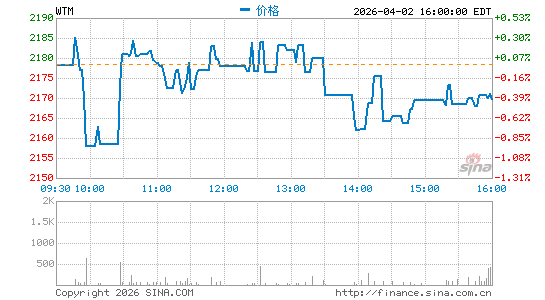 白山保险集团公司分时K线