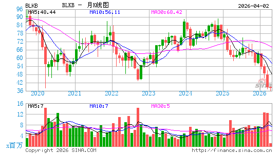 布莱克波特科技月K线图