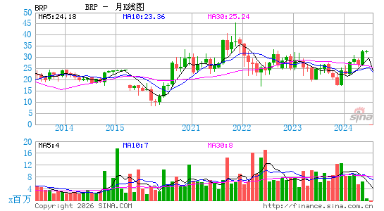 BRP Group, Inc.月K线图