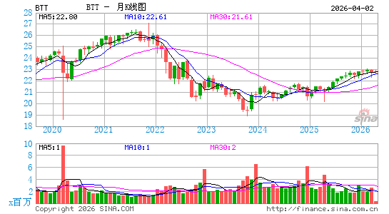 BlackRock Municipal 2030 Target Term Trust月K线图