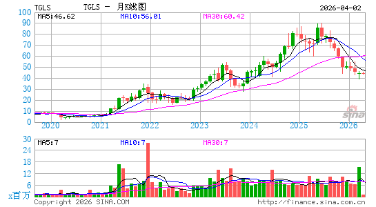 Tecnoglass, Inc.月K线图