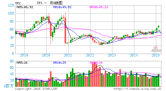泰浦陛迪国际公司月K线图