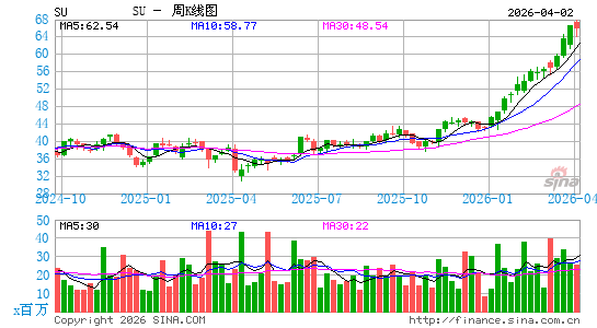 森科能源公司周K线图